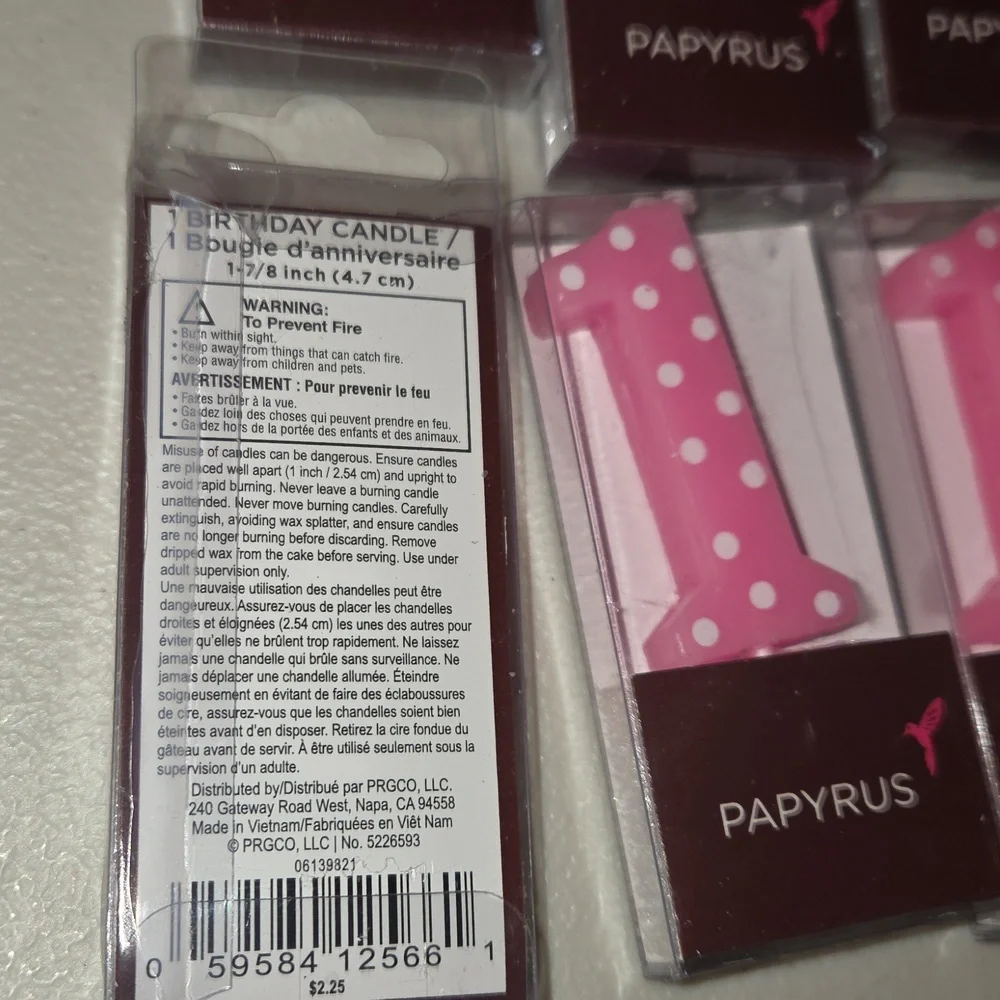 New PAPYRUS #1 Pastel Pink & Pastel Blue Candles